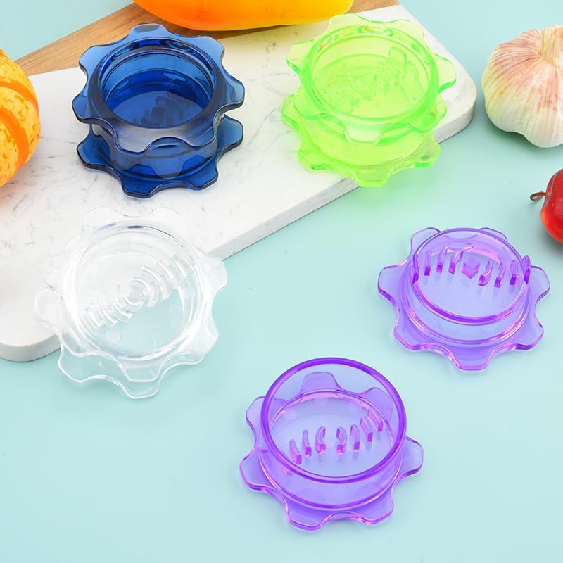 2025 New Garlic Twister,Garlic Press,Garlic Peeler,Ginger Grater,Mini Garlic Mincer (Blue)