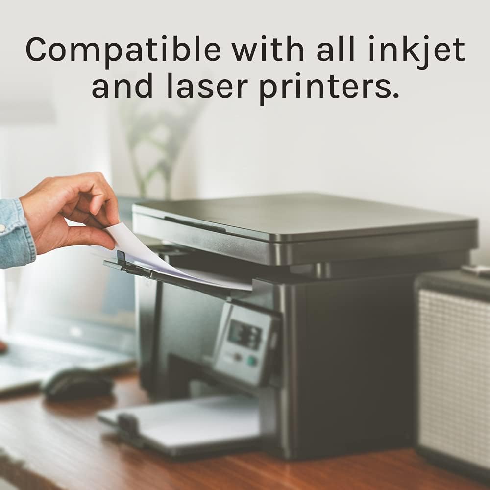 Premium Label Supply White Sticker FBA Labels – 4" x 3.33" – Laser/Inkjet Compatible – (6 per Sheet), 25 Sheets - 150 Total Adhesive Labels