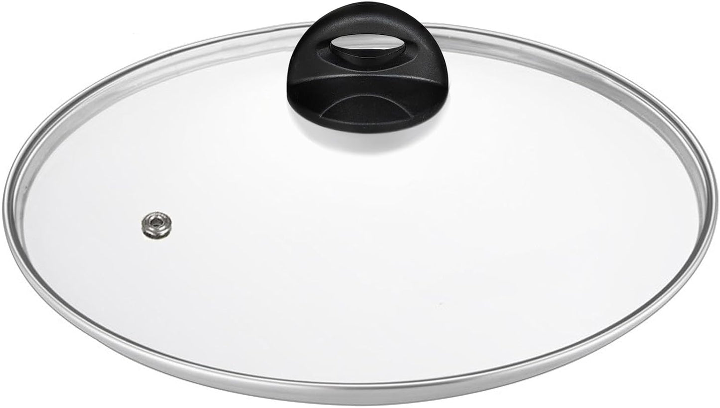 Glass Lids for Pot and Pan, 8, 9.5, 10.25, 11, 12, 12.6, 13.5, 14 Inch Tempered Replacement for Covers Kitchen Cookware, Frying Pan, Wok, Skillet (8 Inch)