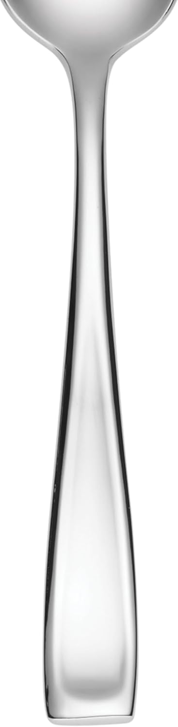 Oneida Silverware Set For 12, Moda 75-Piece Fine Flatware Set with Serving Utensils, Service For 12, 18/10 Stainless Steel, Mirror Finish, Dishwasher Safe, Knives Spoons and Forks Set(Silver 75 Piece)
