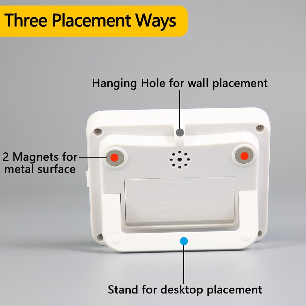 Digital Dual Kitchen Timer, 2 Groups Cycle Countdown Timer, ON/Off Memory Function, Loud Volume Flashing Light Alarm with Magnetic Back, Stand, Battery Included