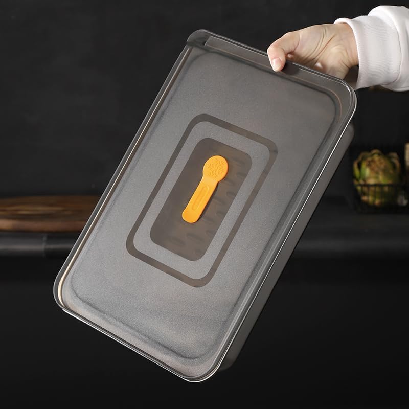 Roasting Pan,Non Stick Baking Pan,Cake Pan Rectangular 13.6"x 9.3"x 2.6",3 Litre Capacity with Lid (Black)