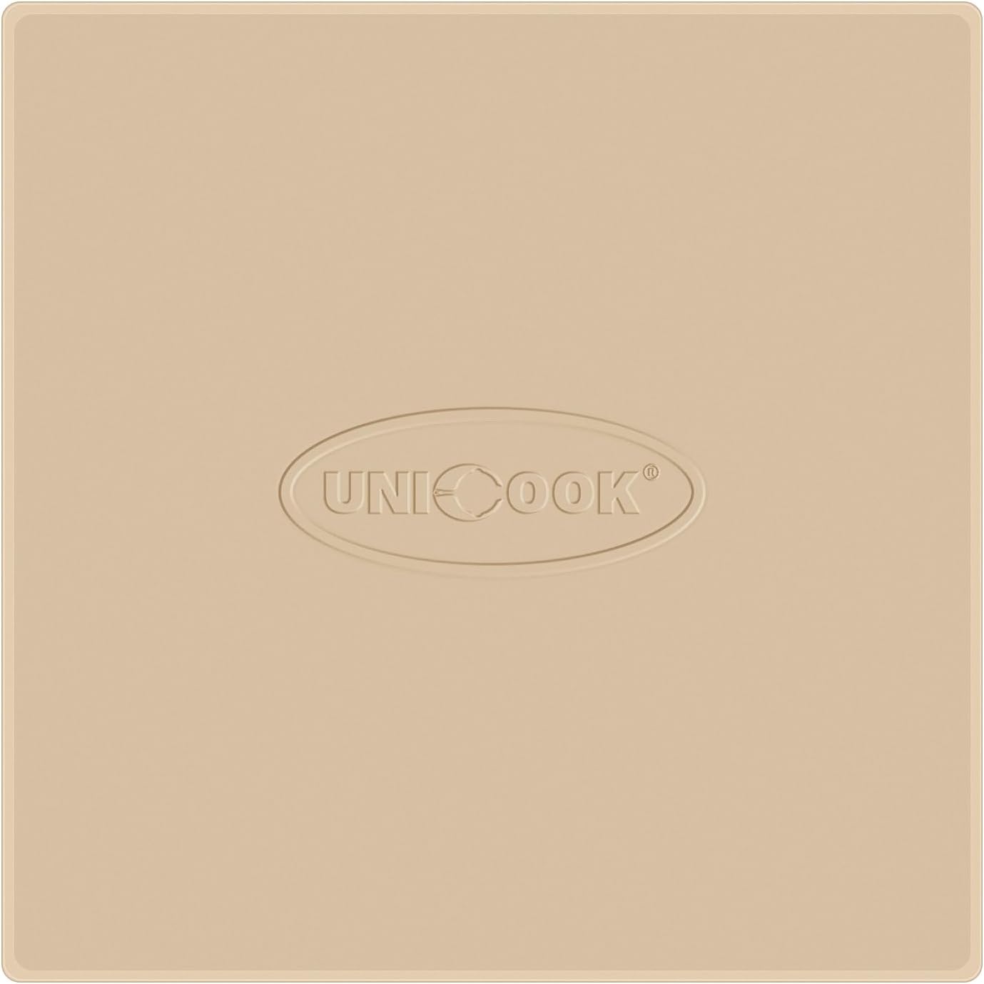 Unicook Pizza Stone for Oven and Grill, 11 Inch Square Baking Stone for Bread, Small Cordierite Oven Grill Pizza Pan, Thermal Shock Resistant, Including Dough Scraper