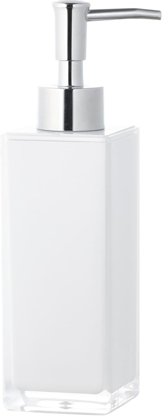 Premium White Soap Dispenser for Bathroom and Kitchen, Refillable Hand Soap Dispenser, Dish Soap Pump Bottle