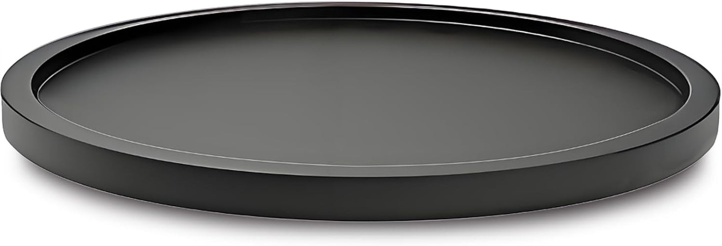 14" Black Bamboo Lazy Susan Organizer Kitchen Turntable for Cabinet Pantry Table Organization