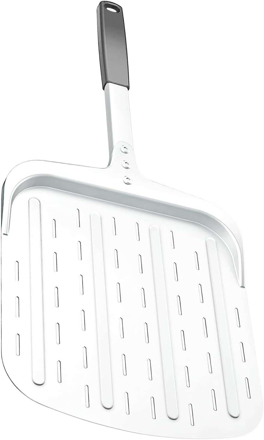 Pizza Peel 12 inch, Perforated Aluminum Pizza Paddle (12'') with Heat-resistant Handle, Nonstick and Lightweight Pizza Spatula, Pizza Oven Accessories