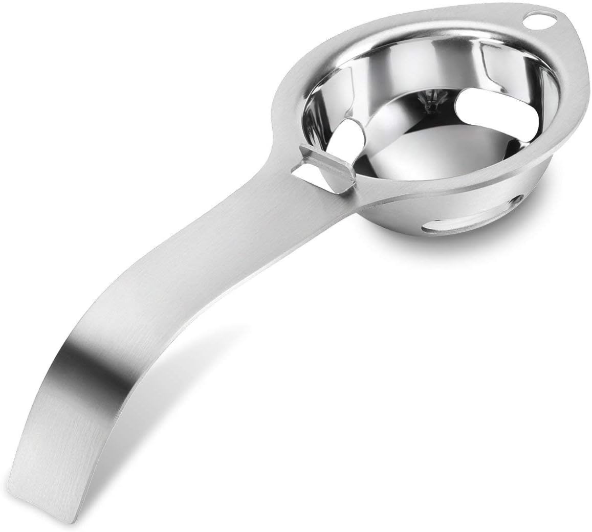 Egg Separator Egg Yolk White Separator Stainless Steel Egg White Yolk Sifting Filter Egg Divider Kitchen Tool for Baking/Cooking