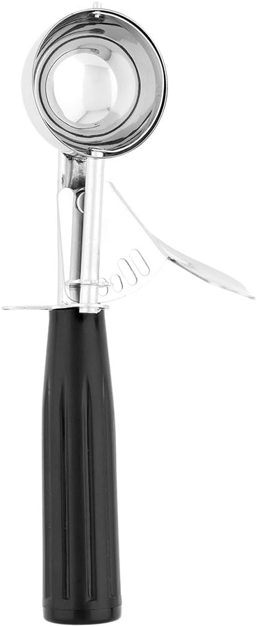 Met Lux 1.25 oz Stainless Steel #30 Portion Scoop - with Black Handle - 1 count box