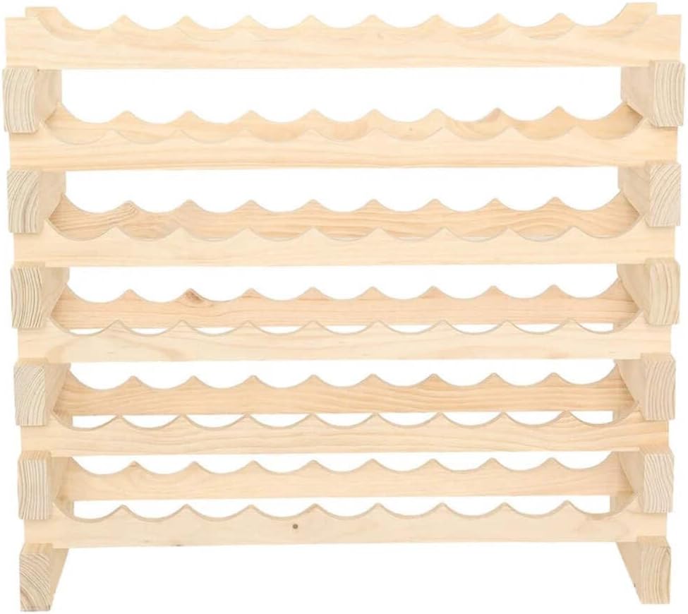 54 Bottle Wine Rack Dark Stain