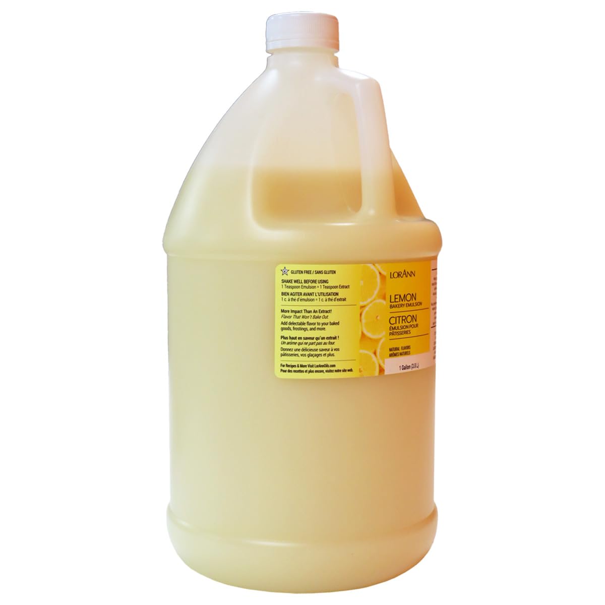 Lorann Oils Lemon Bakery Emulsion: Tangy Lemon Essence, Perfect for Amplifying Citrus Tones in Cakes, Cookies & Desserts, Gluten-Free, Keto-Friendly, Lemon Extract Alternative Essential