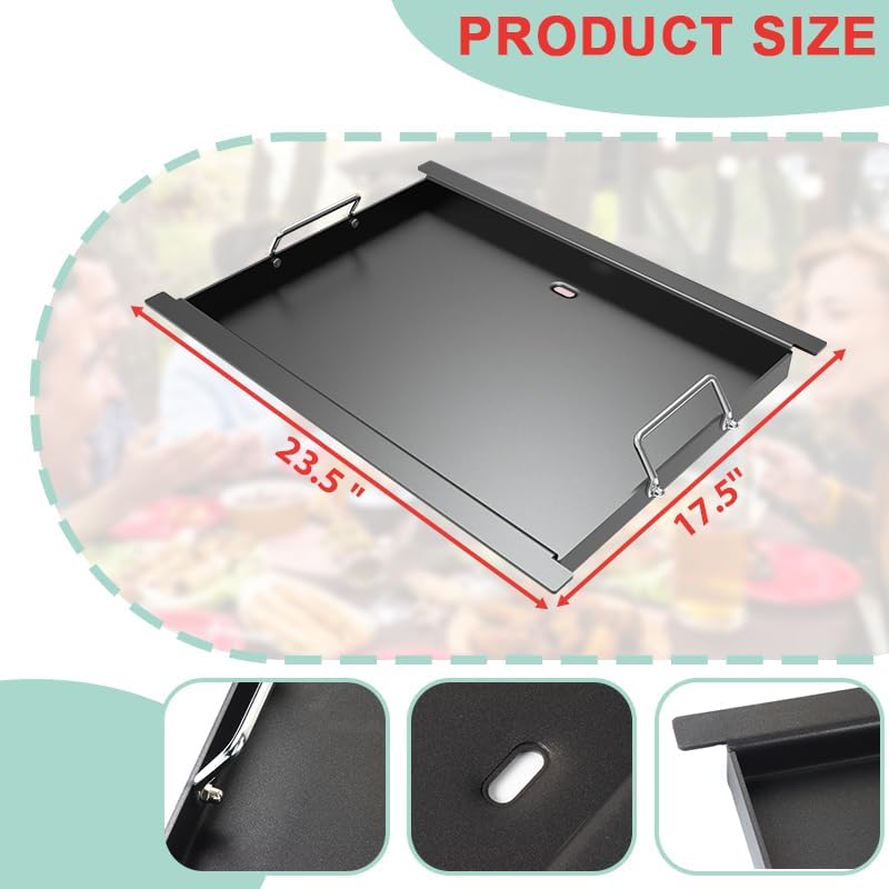 Spirit 300 Full Size Griddle Insert for Weber GS4 Spirit I/II 300 Series Gas Grill E310,E320,S310,E315,S320,E330,S330 Parts, 6787 Carbon Steel Flat Top Griddle Replacement Parts for Weber 7638 7639