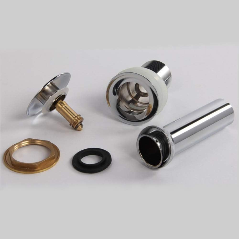 Restroom Bathroom Faucet Vessel Vanity Sink Large Pop Up Drain Stopper with Overflow for Toilet, Kitchen Silver Chrome Polished Sink Drainer