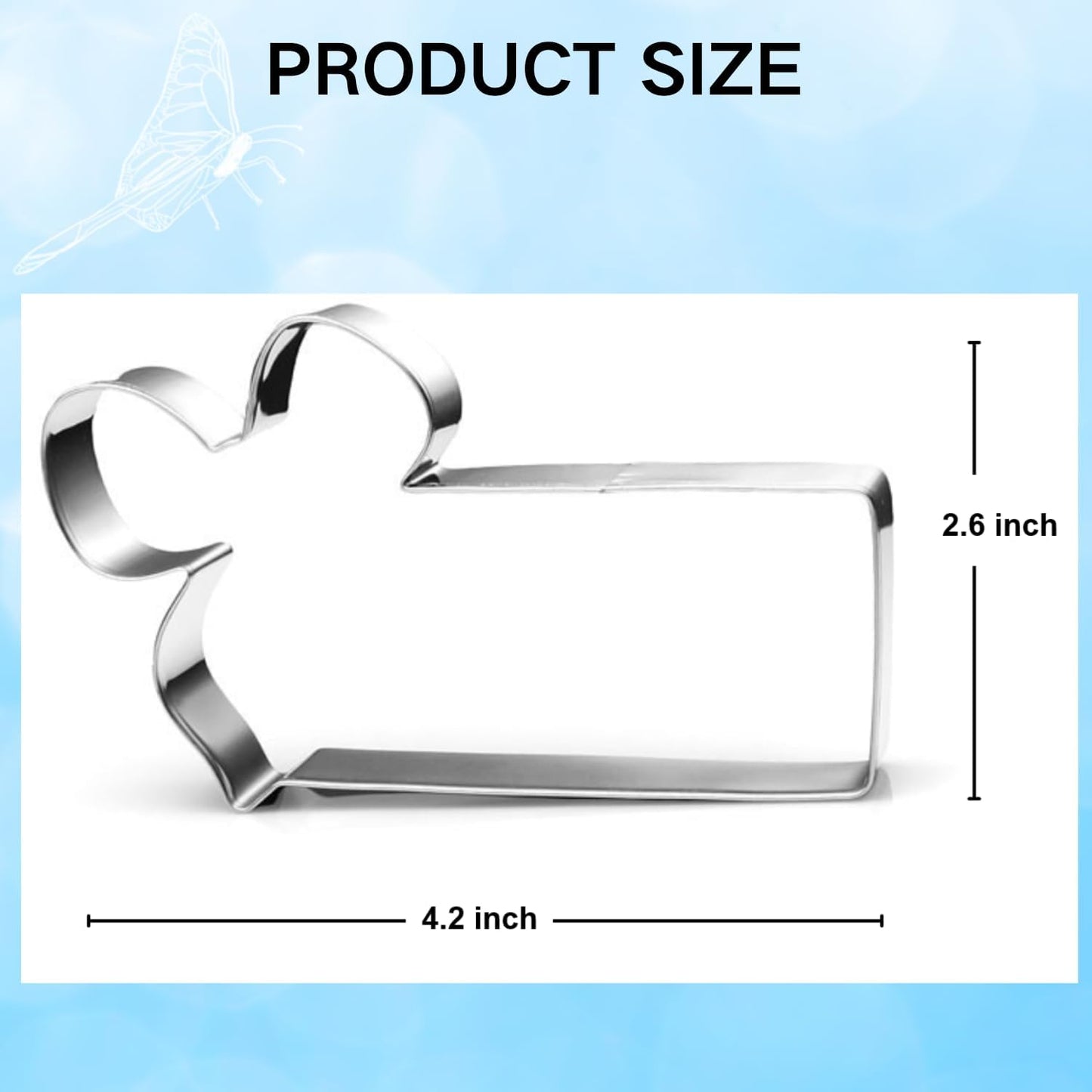 Rectangle Cookie Cutter Set with Bow- 4.2 Inch - Dishwasher Safe - Metal Plaque Cookie Cutter for Baking - Perfect for Baby Shower, Birthday, Wedding, Graduation, and Holiday Cookies