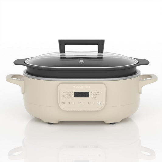 6 Quart Multi-Cooker, with 8-in-1 Casserole Programmable Slow Cooker, Dutch Oven, Pasta, Nonstick, Oven Safe Pot to 500°F Oatmeal Oatmeal
