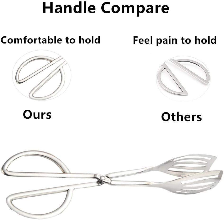 Stainless Steel Buffet Tongs - Set of 2, 10.3'