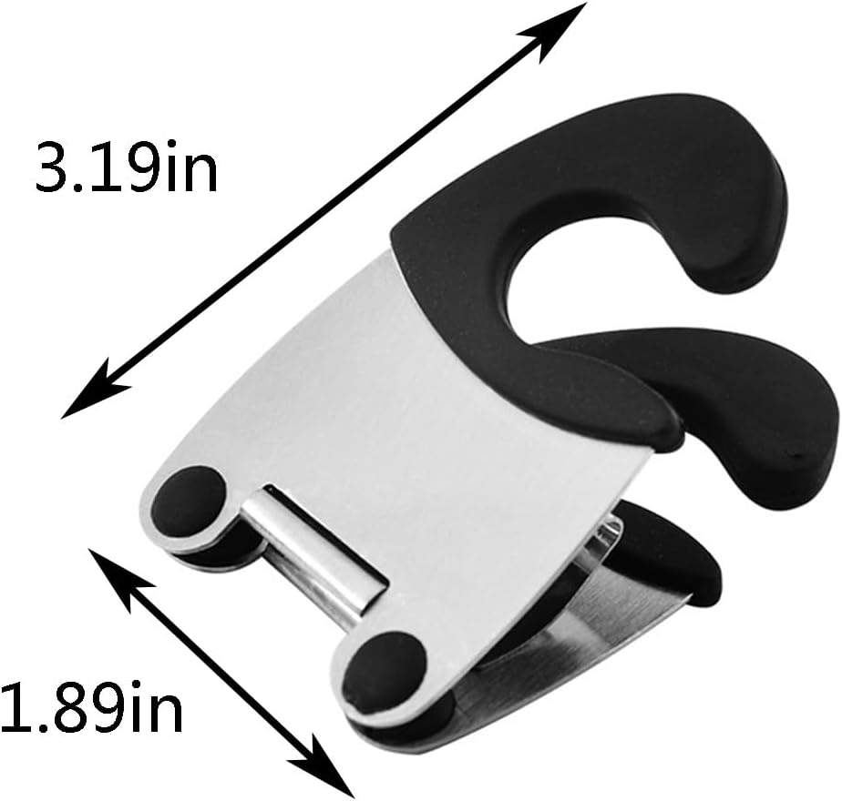 4 Pcs Anti-Scald Spoon Rest, Non Slip Stainless Steel Utensil Holder For Pots, Pans, Heat Resistant Kitchen Clips For Cooking, Stove, Home, Restaurant Use (Black)