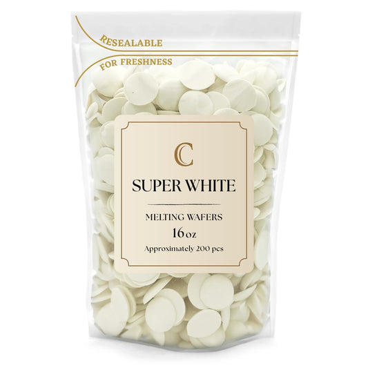 KIDU Chocolate Melting Wafers 16 Ounces Bulk Perfect For Dipping, Deserts, Baking And More - 1 Pound (Super White New)