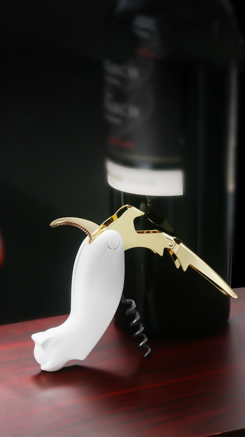 Unique Cat Corkscrew, Professional Waiters Corkscrew Wine Key Bottle Opener,Manual Wine Key for Servers, Waiters, Bartenders and Home Use