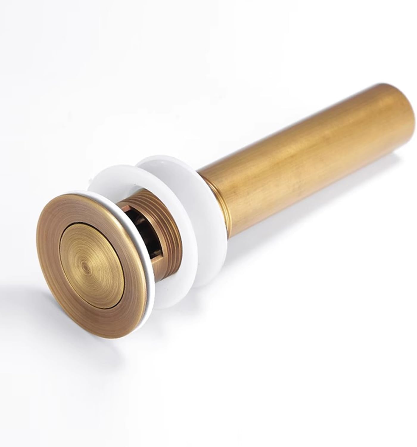 Bathroom Toilet Antique Solid Brass Pop up Drain Sink Drain Faucet Stopper Small Pop with Overflow