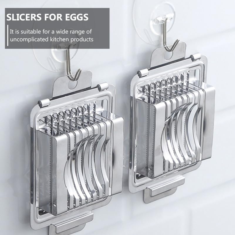 VOSAREA Stainless Steel Egg Slicer Kitchen Slicer Tool for Slicing Eggs and Cheese 5.7X3.54 Inches