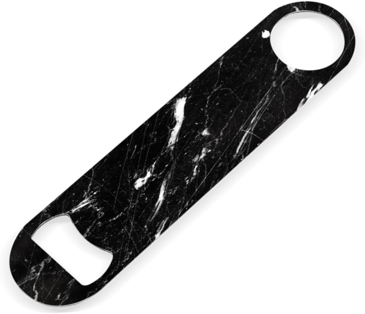 2 PACK Beer Bottle Opener, Stainless Steel Flat Bottle Openers,7 inch Metal Decor,Black Marble