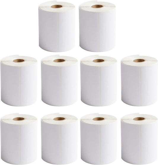 FungLam 10 Rolls 4"x6" Direct Thermal Printer Label, Shipping Labels Compatible with Zebra, Rollo and Most Thermal Printer, Perforated Postage Label Paper, 250 Labels/Roll