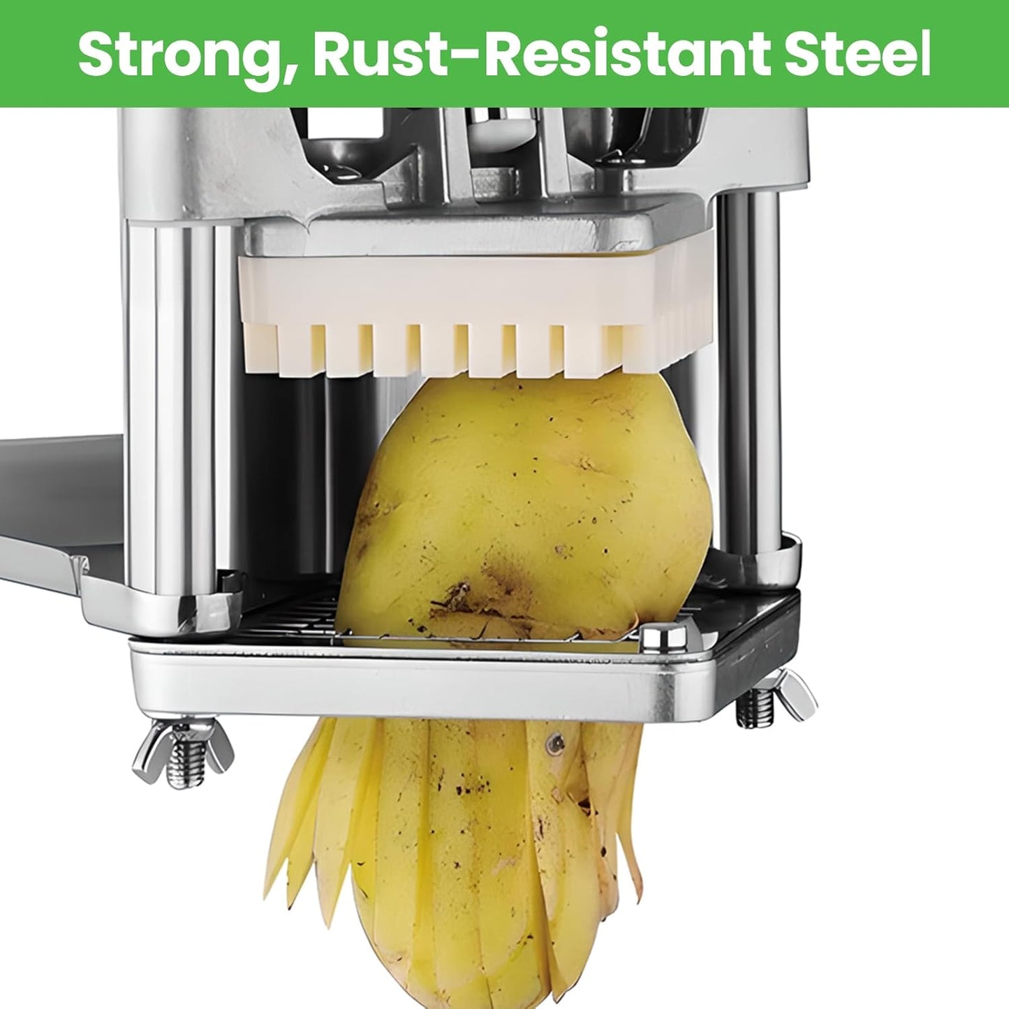 1/4" Replacement Vegetable Chopper Blade, 420j2 Stainless Steel Interchangeable Blade & Pusher Block Set for Commercial Vegetable Dicer Fruit Cutter