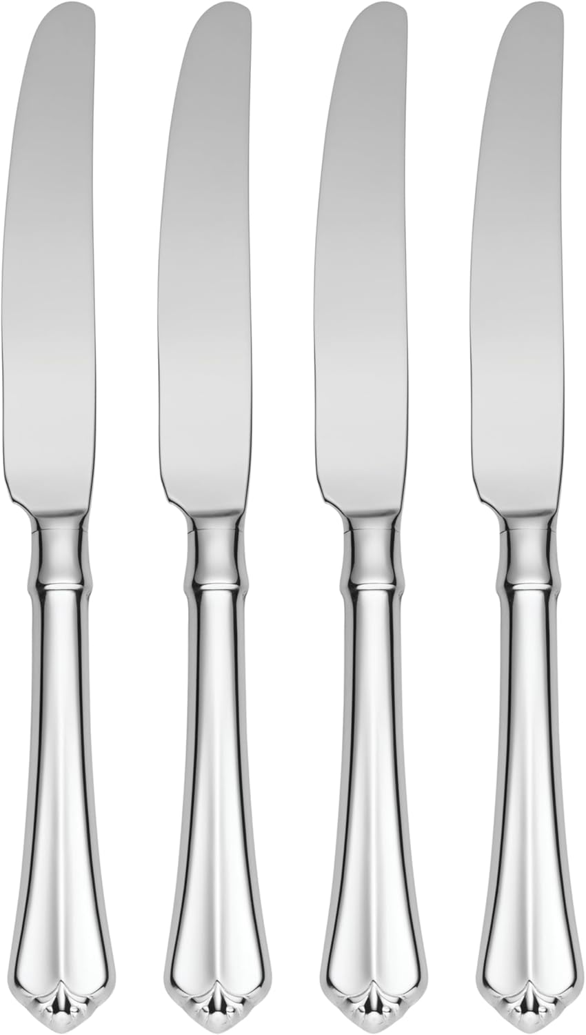 Oneida Juilliard Fine Flatware Dinner Knives, 0.65 LB, Metallic