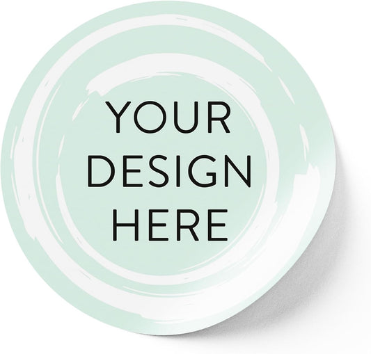100 Custom Vinyl Stickers - Upload Your own Image, Text, Design, Logo - Personalized Logo Labels for Handmade, Packaging, Bottle, Jars, Candle, Brand Stickers (Mint, 3x3)