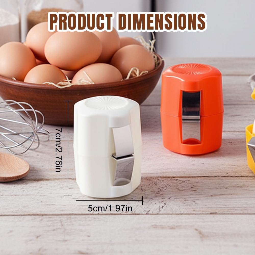 2026 New Egg opener, Egg Shell Separator for Raw Eggs Gadgets Cracker Tool, Upgrade Stainless Steel Egg Cutter Egg Cracker Tool Multifunctional Egg Cutter Multipack (4, Orange)