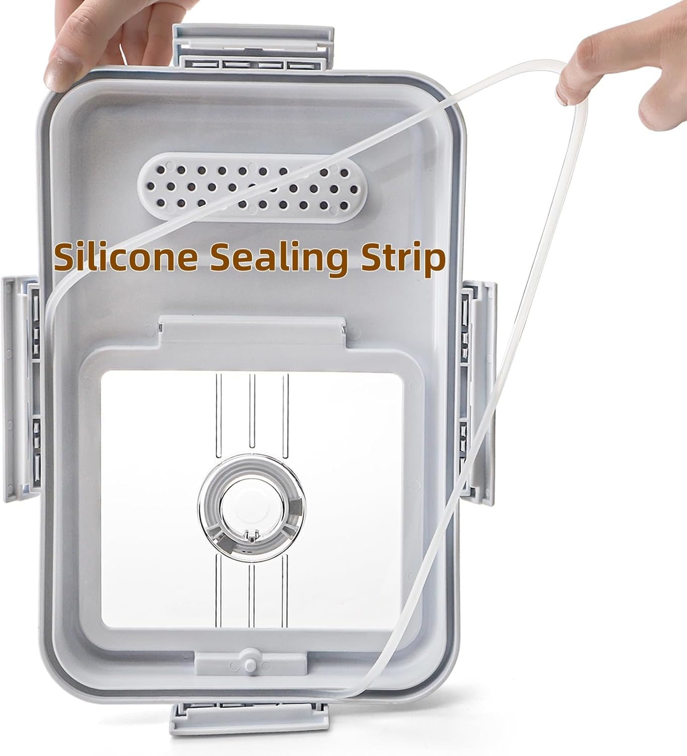 DEAYOU Bread Box for Kitchen Counter, Airtight Bread Storage Container for Homemade Bread, Time Recording Bread Keeper with Lid, Clear Bread Holder for Sourdough, Loaf, Toast, Bagel, Donut, Cookies