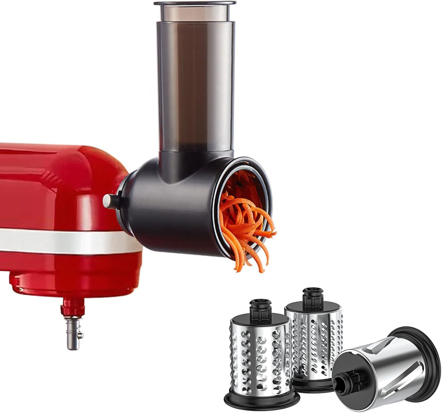 Slicer Shredder Attachments for KitchenAid Stand Mixer Cheese Grater Attachment for KitchenAid, Slicer Accessories with 3 Blades by InnoMoon