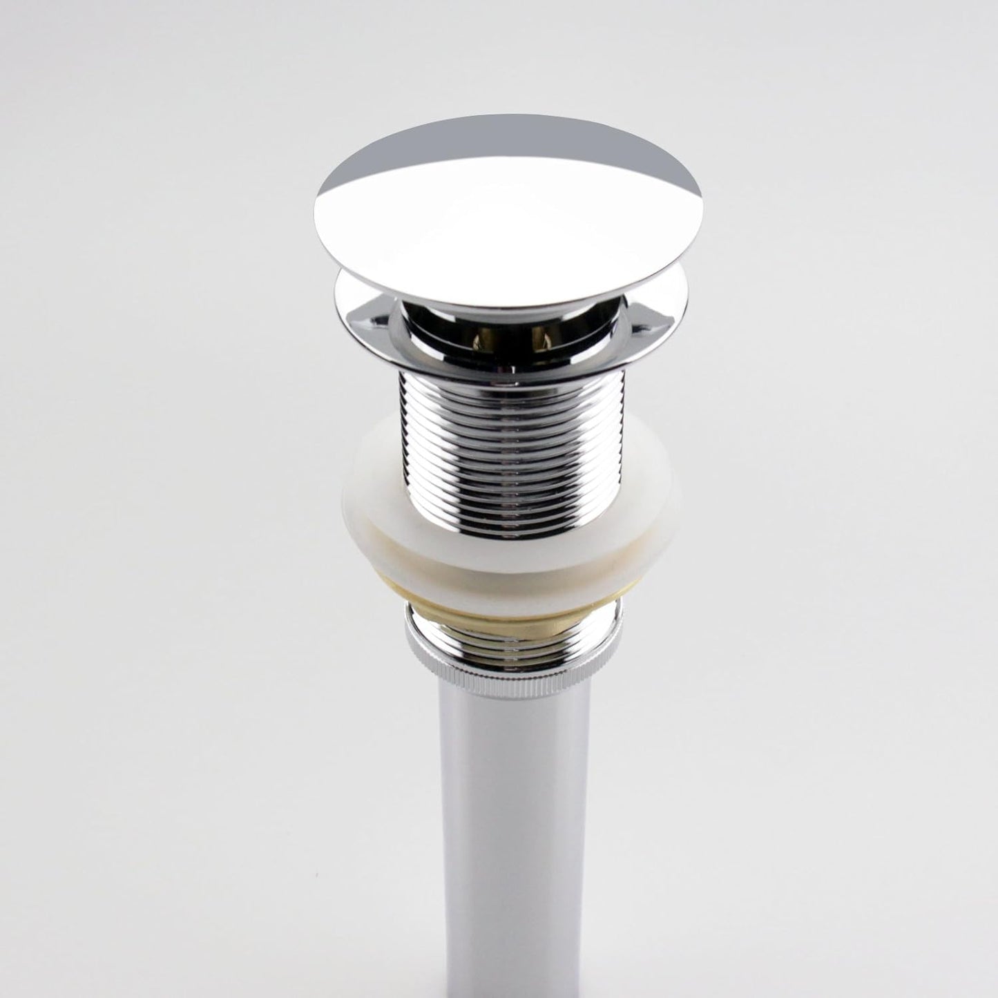 Pop Up Sink Drain Without Overflow, Bathroom Faucet Vessel Vanity Sink Drain Stopper, Polished Chrome