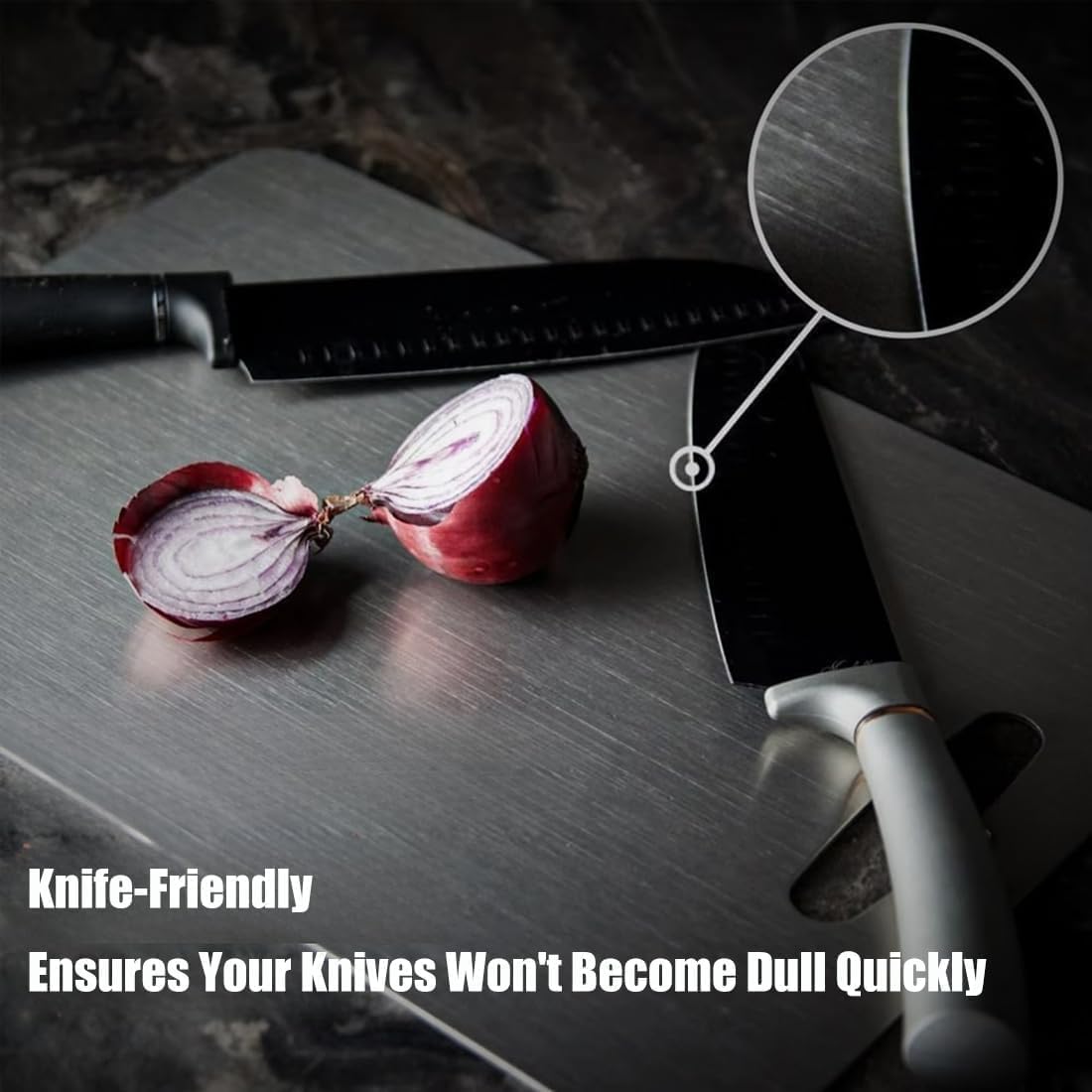 Titanium Cutting Board - 100% Pure Titanium Cutting Boards for Kitchen - Cutting Edge Hygiene & Durability, Cutting Boards for Home Kitchen Cooking (18 inch x 12 inch)