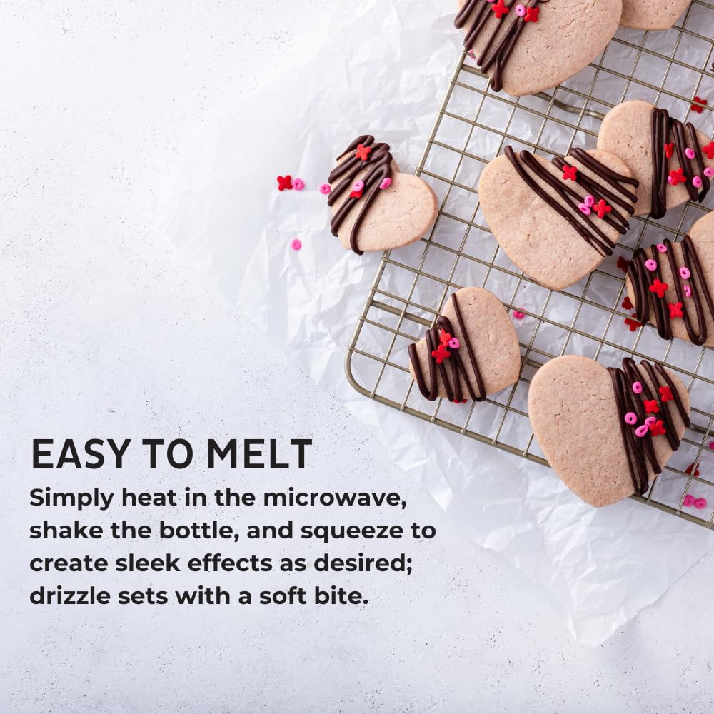 Strawberry-Flavored Cake Drizzle by Chefmaster, Edible Cake Drip Frosting for Decorating, Drip for Cakes, Cupcakes, Cookies, Donuts, 5 oz