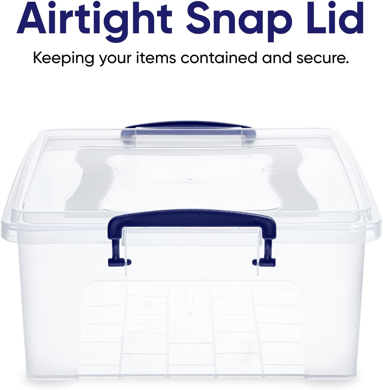 Superio Storage Bins with Lids, Clear Plastic Containers for Organizing, Stackable Totes, BPA Free, Odor Free, Organizer Boxes for Home, and Dorm (2 Pack, 22.7 Qt)