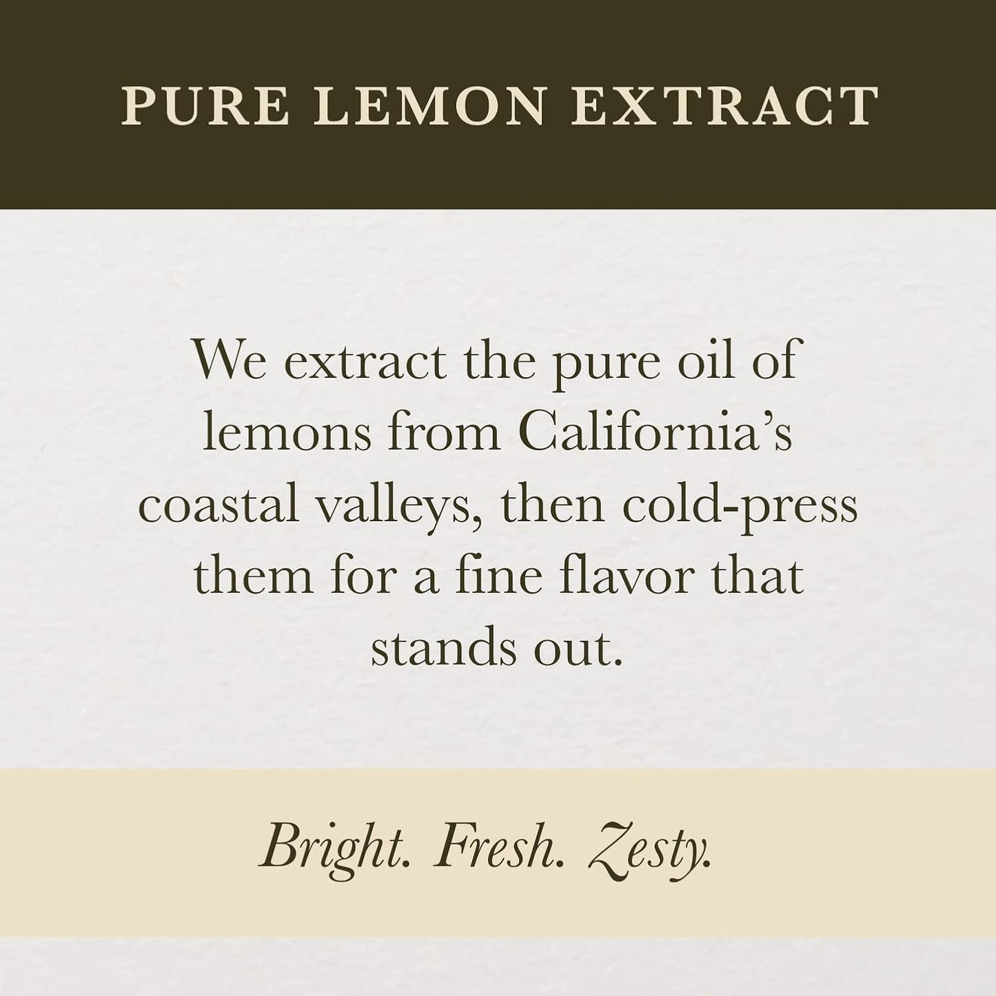 Cook's Pure Lemon Extract, Premium Quality, Cold Pressed Lemon, Sugar Free, Gluten Free, Allergen Free, 8 oz
