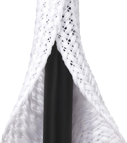 20ft - 1/4 inch White Cable Sleeve, Cable Organizer for Desk PC TV Computer, Wire Protector Cable Wrap Cover, Cord Management for Home Office