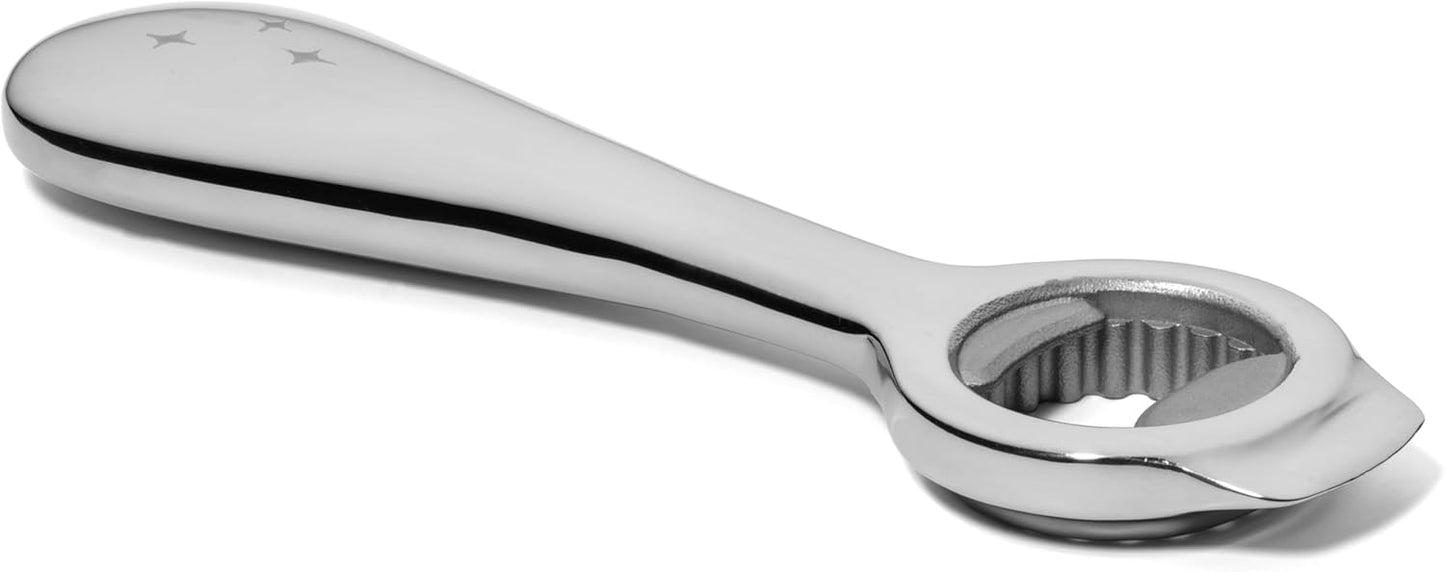 Midnight Open All-in-One Bottle and Can Opener, Ergonomic Design, Stainless Steel