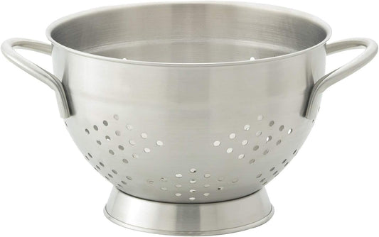 HIC Kitchen Pierced Colander, 18/8 Stainless Steel, 7.5-Inch Bowl, 2-Quart Capacity