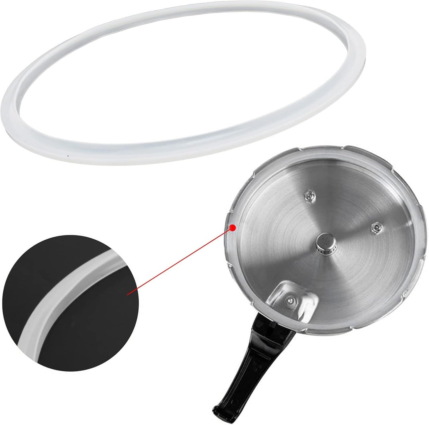 Pressure Cooker Sealing Rings Replacement Accessory, , Suitable for Aluminum Alloy Pressure Cooker, Compatible with Different (22cm)