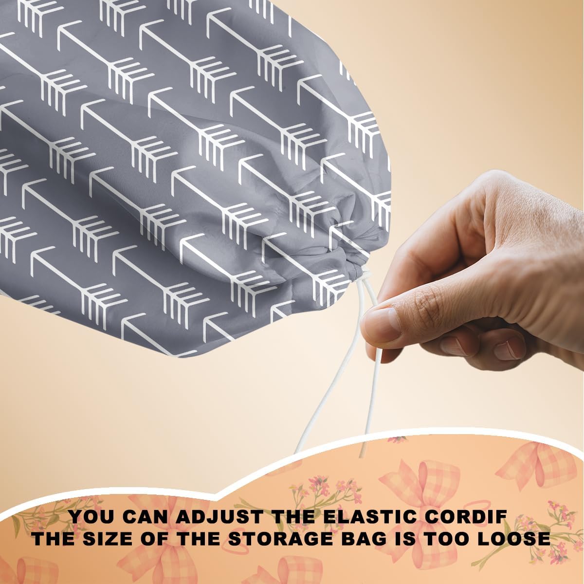 2Pcs Minimalism Stripe Plastic Bag Holder, Wall Mount Grocery Bag Holder for Plastic Bags, Abstract Art Arrow Reusable Organizer Grocery Bags with Drawstring, Housewarming Gifts for Women Mom