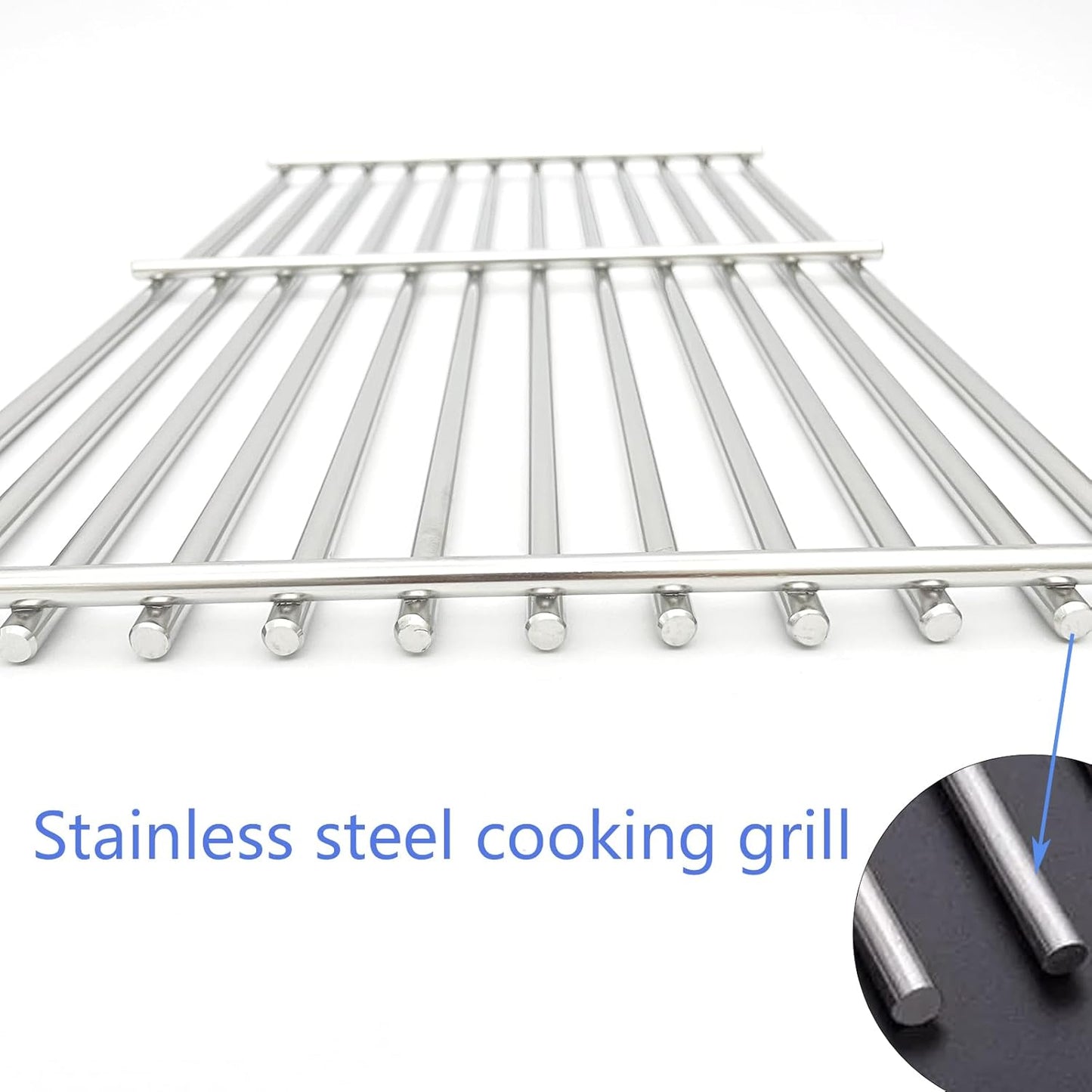 18-1/8" Stainless Steel Grates Replacement for Charbroil 463263110, 463268107, 463271309, 463271312, 463271313, 463271314, 463271315, 466231711, 466247310, 466247512 Kenmore Gas Grill