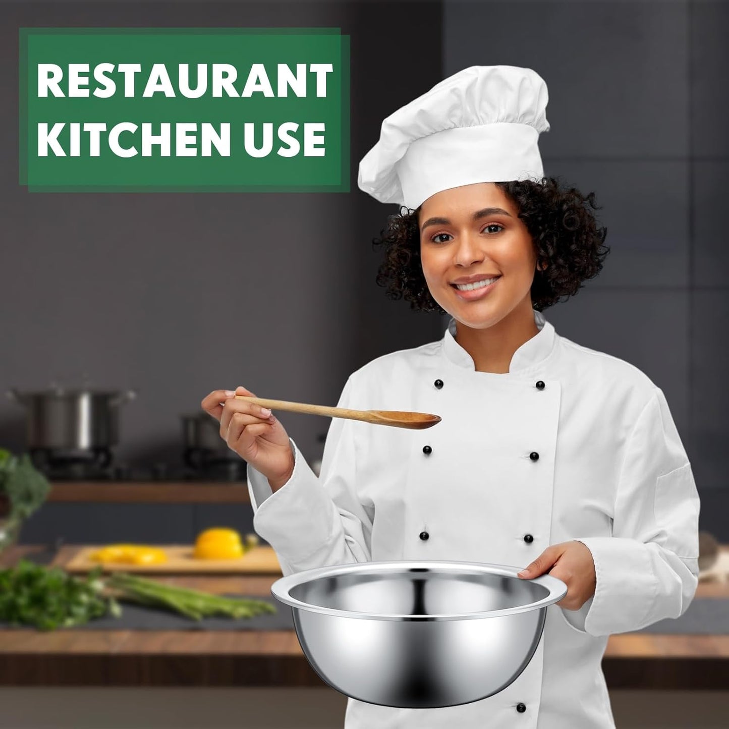 Pinkunn Set of 12 Stainless Steel Mixing Bowls, Nesting Metal Prep Salad Bowl Bulk Kitchen Large Reusable Baking Food Container for Hotel Restaurant Home Cooking, Silver(10.2 x 3.26 Inch)