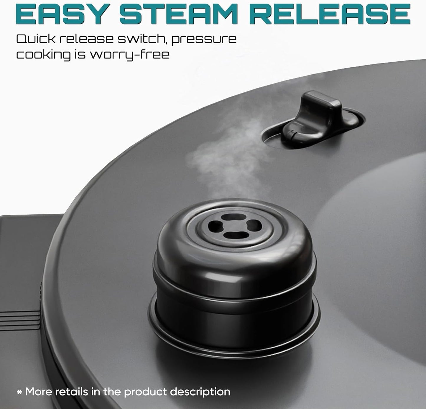 OLIXIS Electric Pressure Cooker 6 Quart Stainless Steel Multi Cooker Electric for Pressure 12-in-1 Rice, Steamer, Yogurt Maker, Slow Cook,Meat Stew, Cake, Porridge, Multigrain