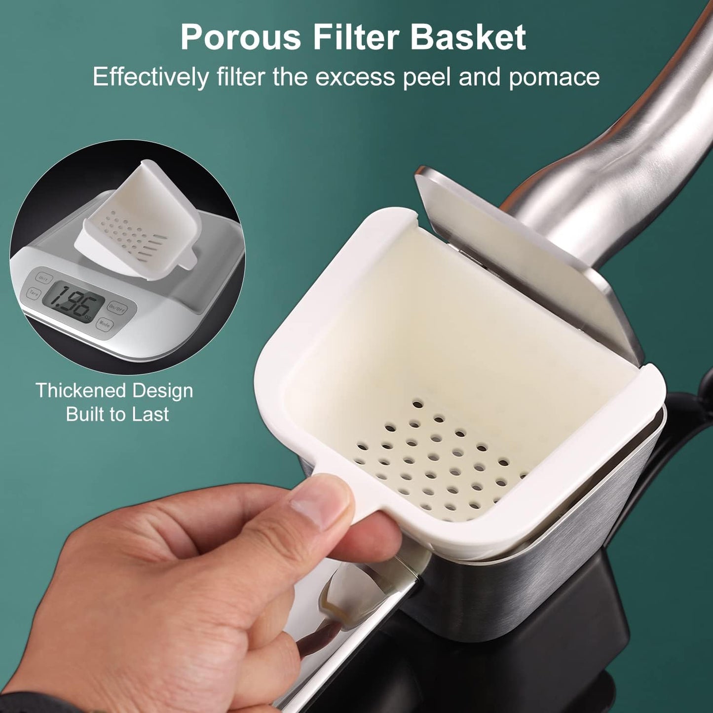 Lemon Squeezer Accessories Filter Basket Thickened Porous Large Capacity Easily Use & Clean