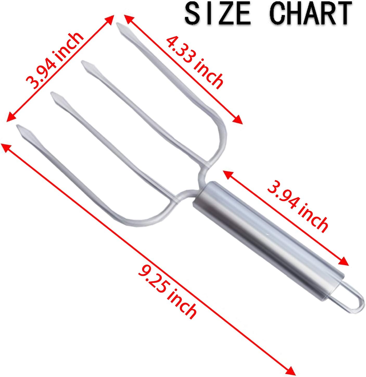 Stainless Steel Turkey Baster Syringe and Poultry Lifters fork Set of 2,