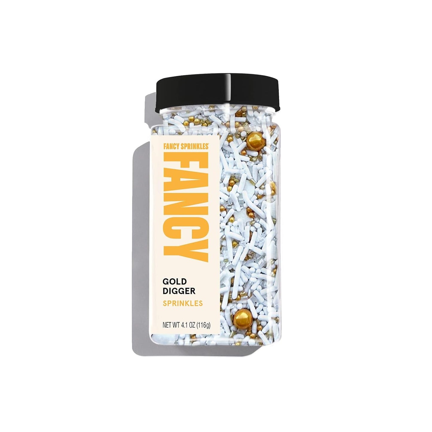 Fancy Sprinkles Gold Digger Sprinkles Real Sugar, For Ice Cream, Cookies, Cakes, Cupcakes, Dessert Decorating Sprinkles (0.5c)