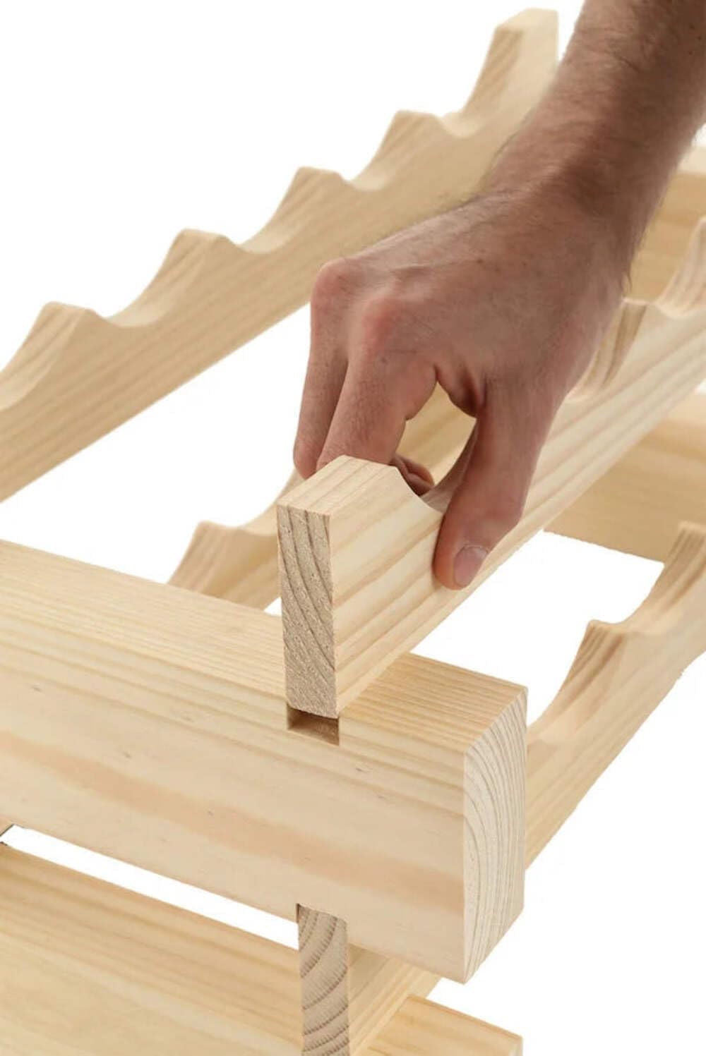 72 Bottle Wine Rack (12 Wide) Natural Pine