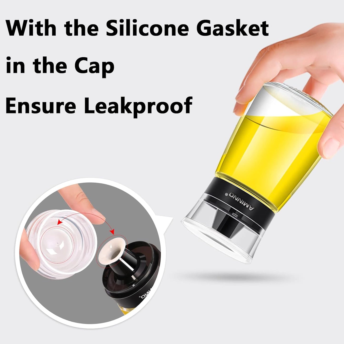 5.5oz Oil and Vinegar Cruets 2 Pack, Glass Oil Dispenser Bottles for Cooking, Leakproof and Drip Free Spouts